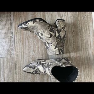 Madden Girl Snake Print Booties